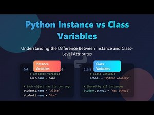 Python Tutorial: Instance vs Class Variables Explained for Beginners!