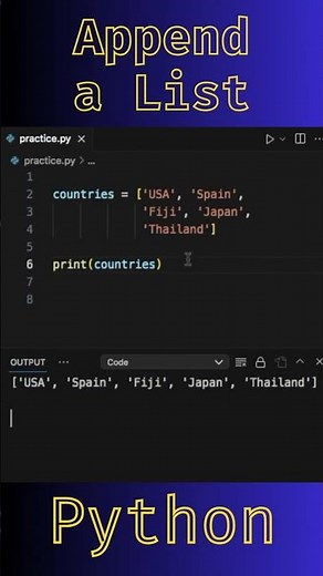Append a List in Python | Append Method #python #learnpython