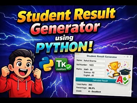 Python Student Result Generator using CustomTkinter | Modern GUI Project for Beginners