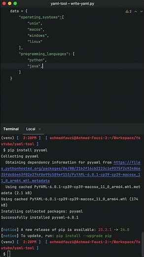 Python Script: Creating YAML Files with Python