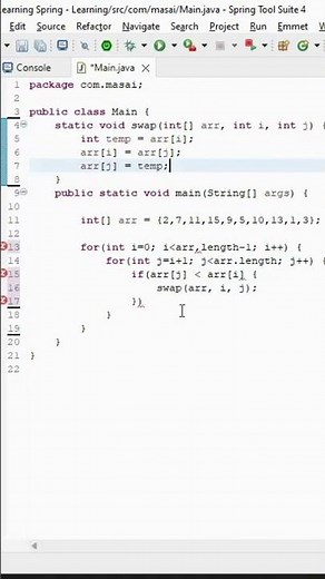 Selection sort algorithm in java | Java Development | Shashank Dubey