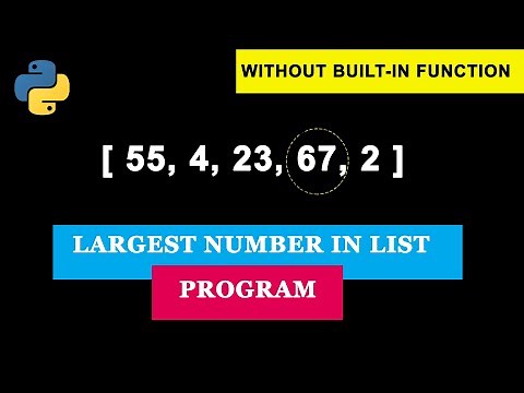 Python Program To Find The Largest Number in The Given List Without Using Built in Function
