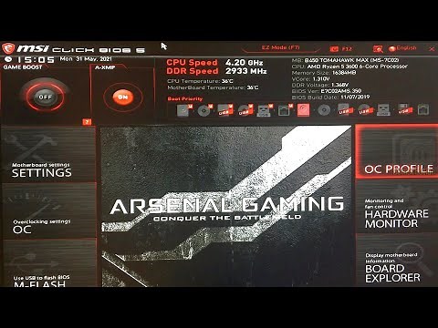 How To Overclock Ryzen 5 3600 with MSI B450 Tomahawk Max (2021 Bios Method)
