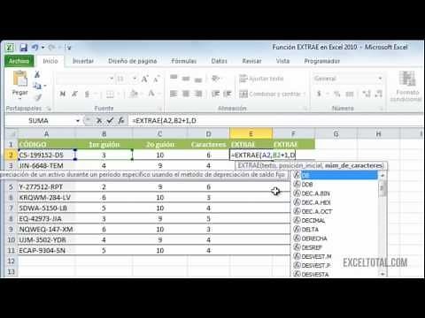 The MID function in Excel