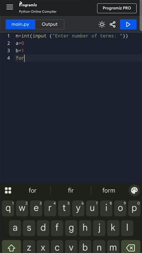Python Program to Generate Fibonacci Series Using For Loop | Python Tutorial for Beginners #Python