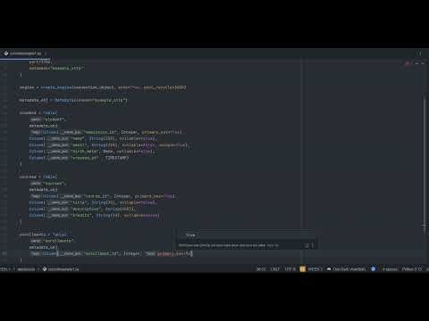 Create Models and Schema in MSQL SERVER using SQLAlchemyCore