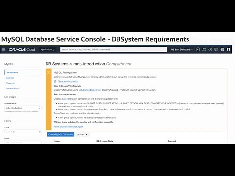 Tutorial: Introduction to Oracle MySQL Database Service