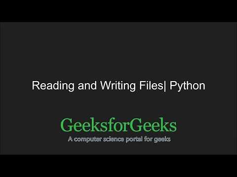 Python Programming Tutorial | Reading and Writing to text files in Python | GeeksforGeeks