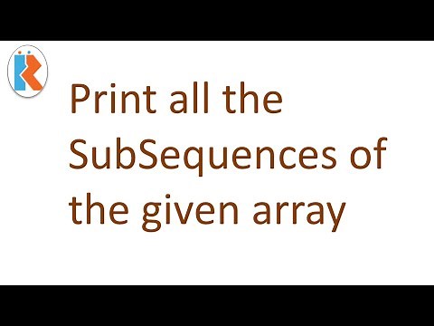 Print all SubSequences of an array Recursive Solution