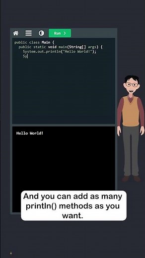 Java Output - Part 1 - println() - #w3schools #java #programming