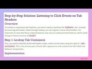 How to Set a Listener for Tab Click Events in JavaFX TabPane
