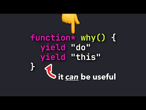 I actually use JavaScript generator functions