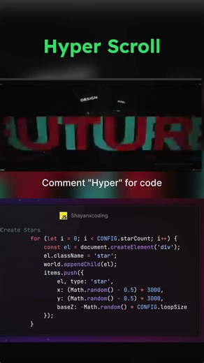 INSANE Hyper Scroll Animation 🤯 | HTML CSS JavaScript Smooth Scroll Effect | #uianimation #ui