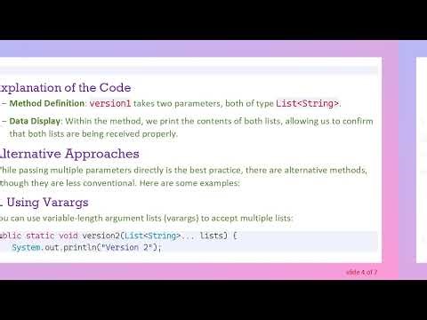 How to Pass Multiple ArrayLists as Parameters in a Java Method