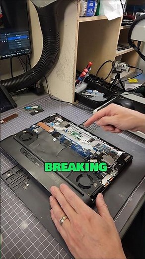 Laptop Destroyed While Looking For CMOS Battery That Doesn't Exist #shorts #laptoprepair #pc