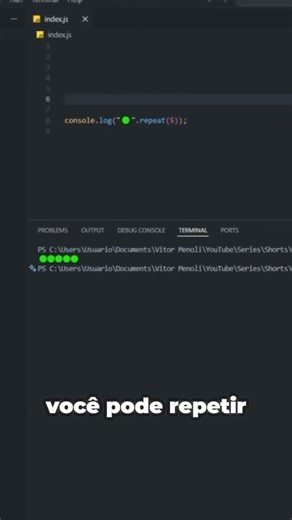 How to use repeat() in JavaScript #javascript #shorts #programming #js