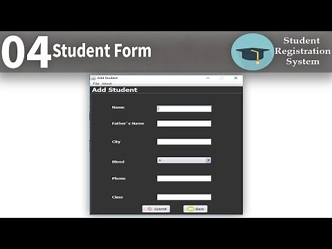 Student Registration Form | Student registration System in java part4