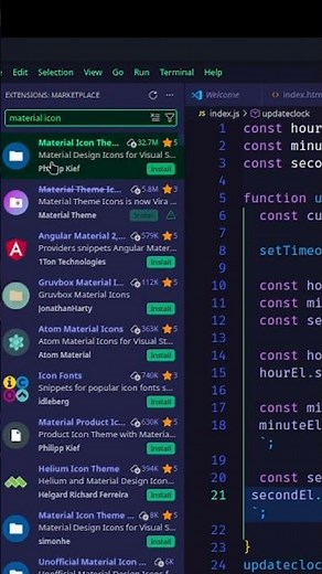 Make Your VS Code Look PRO with Material Icons! 🎨💻||#vscode #coding #extinsion