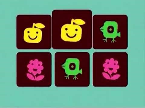 Noggin memory game pink flower matching