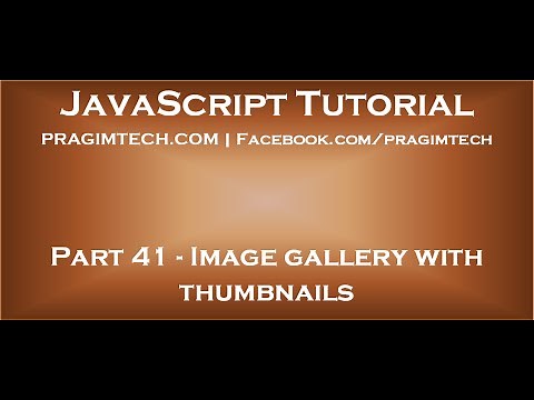 Image gallery with thumbnails in JavaScript