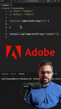 String Compression | Run-Length Encoding - JavaScript Interview Question #dsa #interview #coding