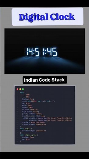 Best Beginner Project? Digital Clock with HTML & JS (Code Included)
