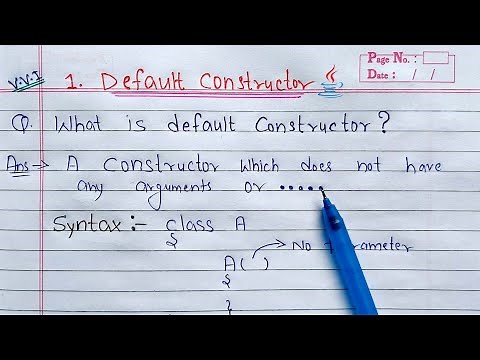 Default Constructor in Java | Learn Coding