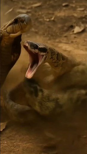 "Cobra vs Python Fight: Intense Battle Between Deadly Snakes | Nature's Ultimate Showdown"