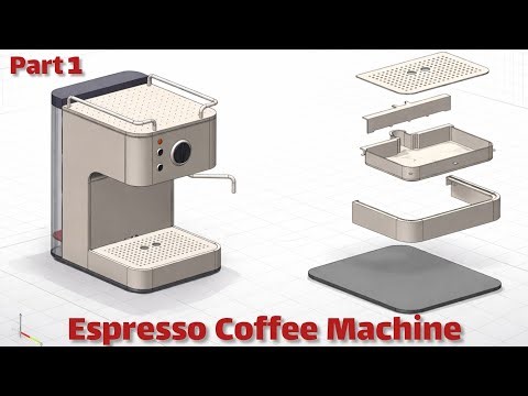Espresso Coffee Machine in SolidWorks | Part 1 – 3D Part Design