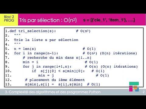 Complexité des tris simples