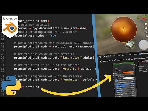Creating a Basic Material in Blender Using Python Code