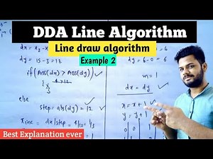 DDA line algorithm example 2 in computer graphics | Lec-13