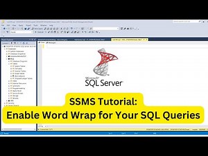 How to word wrap in SQL Server Management Studio?