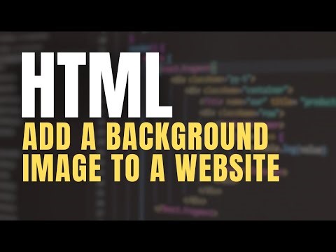 How to add a background image to a webpage in HTML