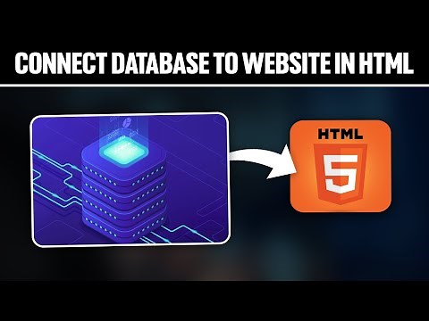 How To Connect Database To Website in HTML ! (Full Tutorial)