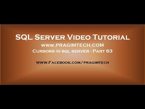 Cursors in sql server Part 63
