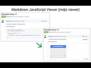 Markdown JavaScript Viewer (mdjs-viewer) Intro