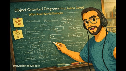 Object Oriented Programming in Java (Full 1 hour) | OOP with Real World Examples | Piyush Gupta