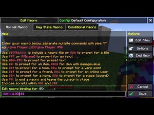 Minecraft Macro scripting basics