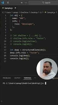 #23 Deep and Shallow Copy in Javascript #coding #javascript #js #interview #programming #reactjs