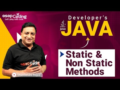 Static and Non Static Methods in Java | Java for Developers | #Java #Lec32
