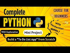*Build a To Do List App in Python* | Mini Project | Python Full course for Beginners