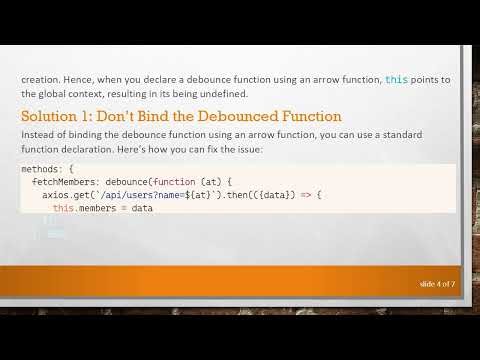 Understanding the this Keyword in JavaScript: Fixing the Debounce Function Issue