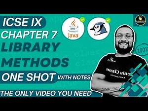 library methods in java icse class 9 || chapter 7 || class 9th icse #icse9 #icse #icsemaths10