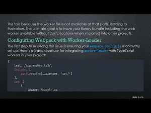 How to Use Web Workers in an NPM Module with Webpack