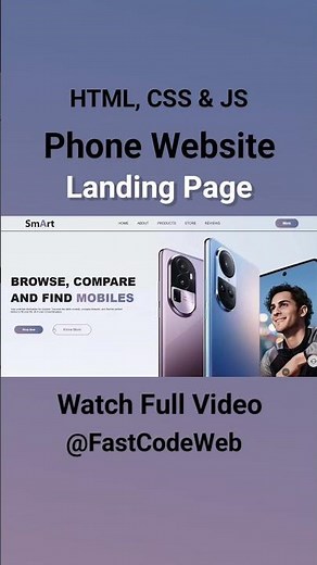 How to Create Phone Store Website Using HTML CSS | Fast Code
