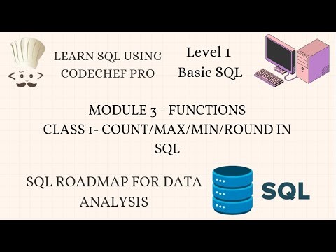 SQL Functions Tutorial | COUNT, MAX, MIN & ROUND Explained | Level 1 Module 3 Class 1