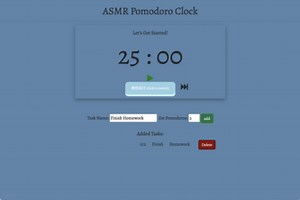ASMR Pomodoro Clock
