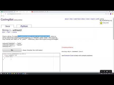 String-1 (without2) Java Solution || Codingbat.com