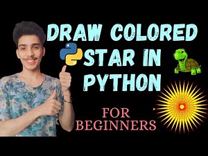 Draw Amazing Star Pattern in Python | Draw Colorful Star in turtle Python | Turtle tutorial in Hindi